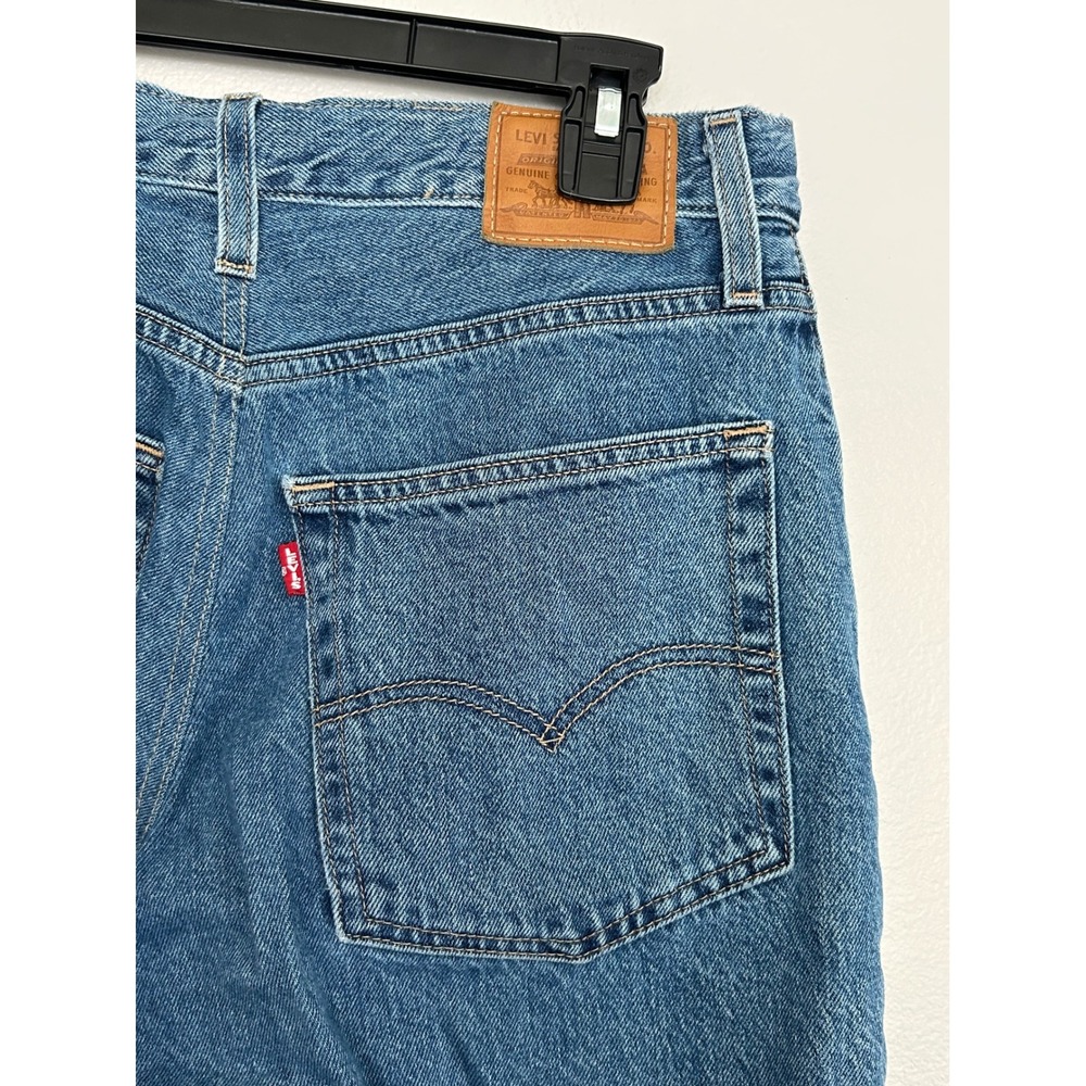 Levi's Premium Baggy Dad Jeans 29 High Rise Wide Leg Blue Denim Relaxed 90's - Picture 6 of 8